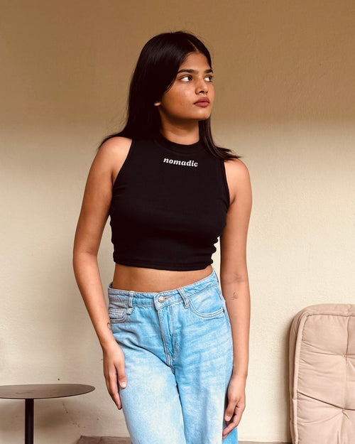 Black Ribbed Tank