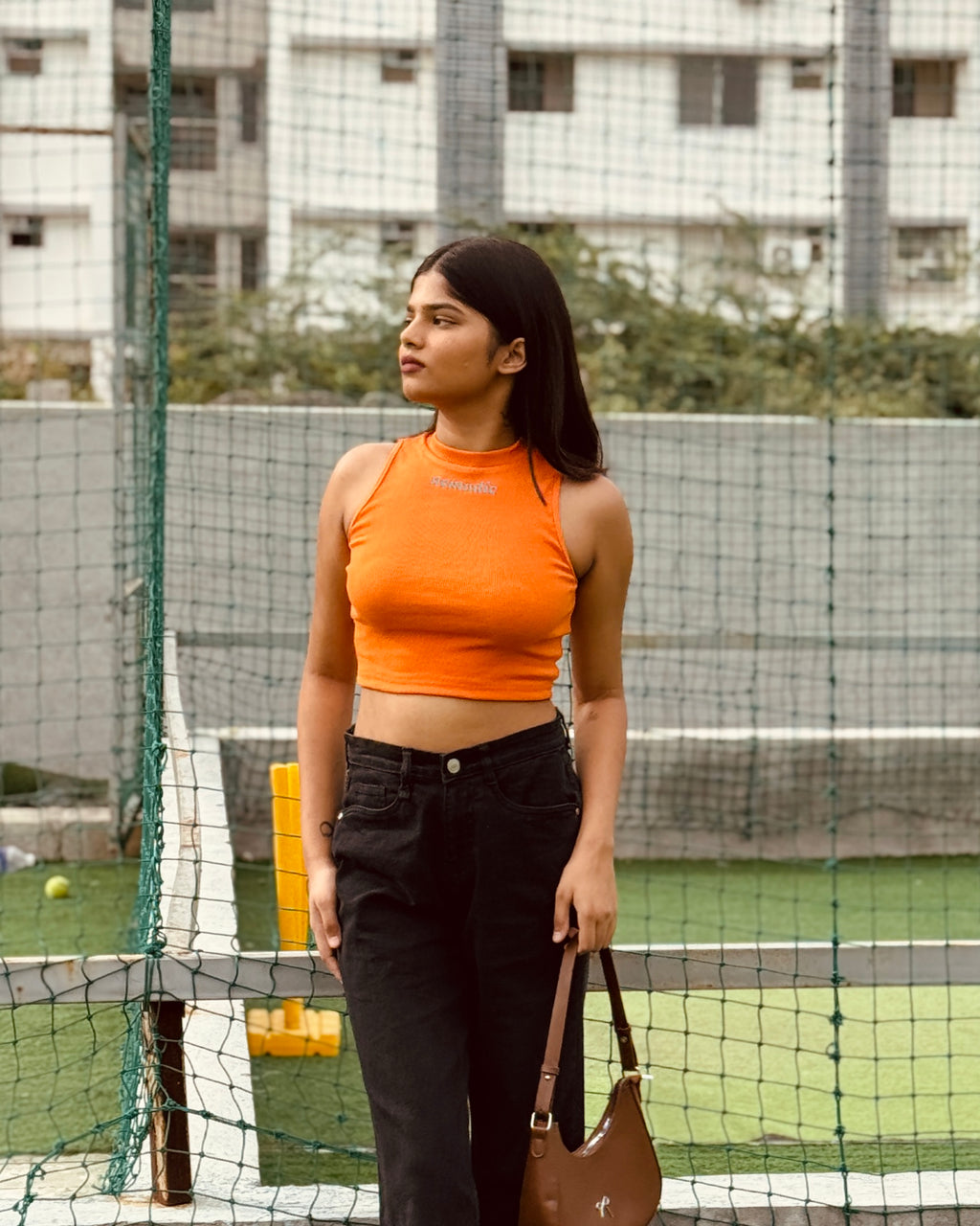 Fiery Orange Racer Tank