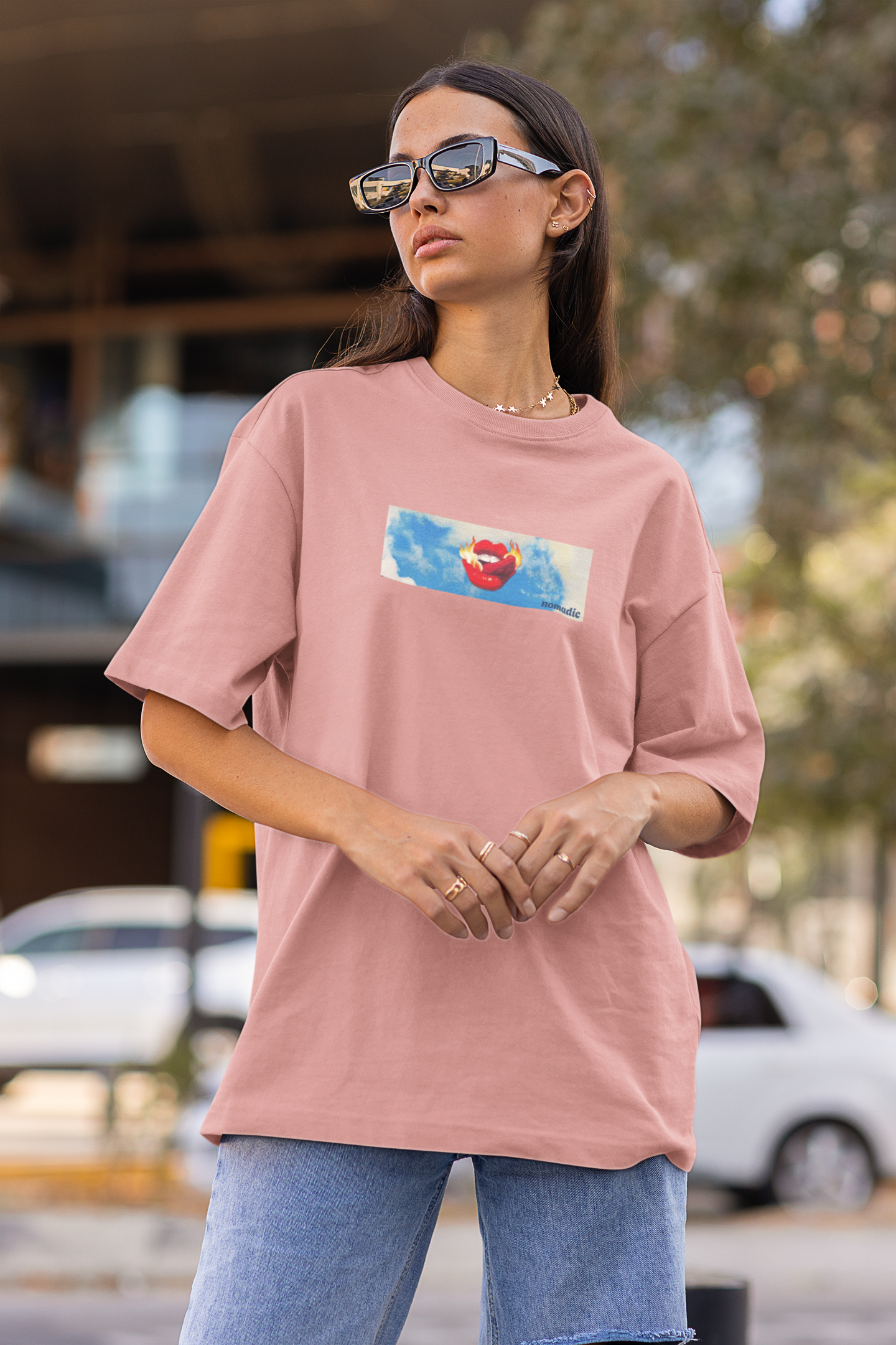 Naughty Lips oversized Tee