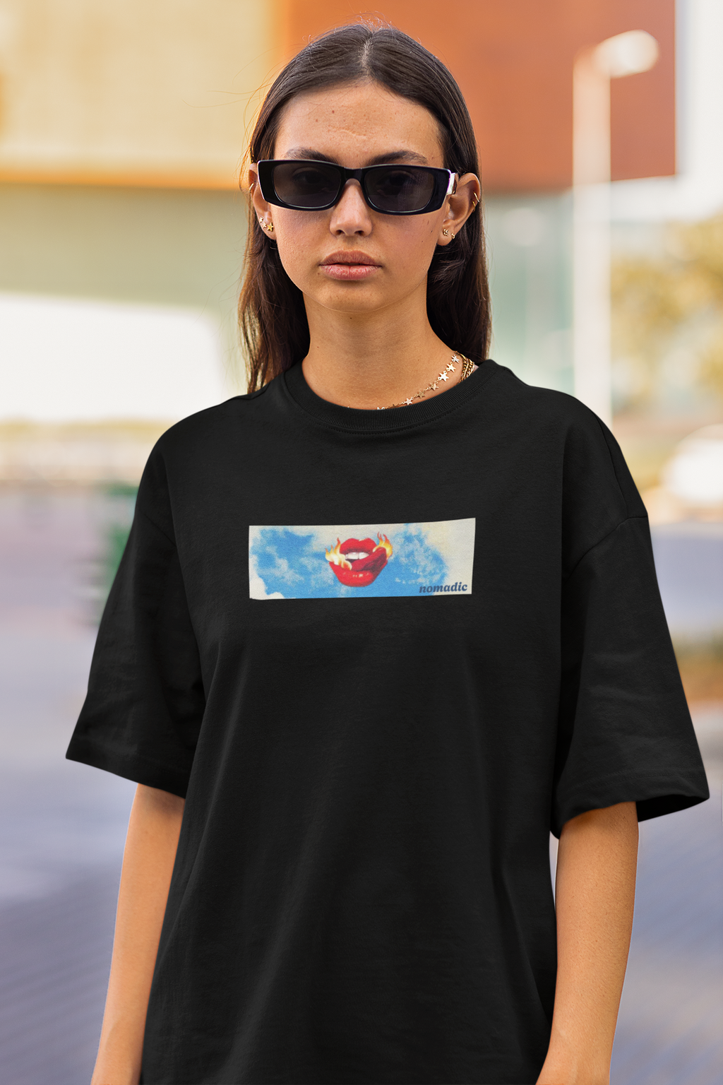 Naughty Lips oversized Tee