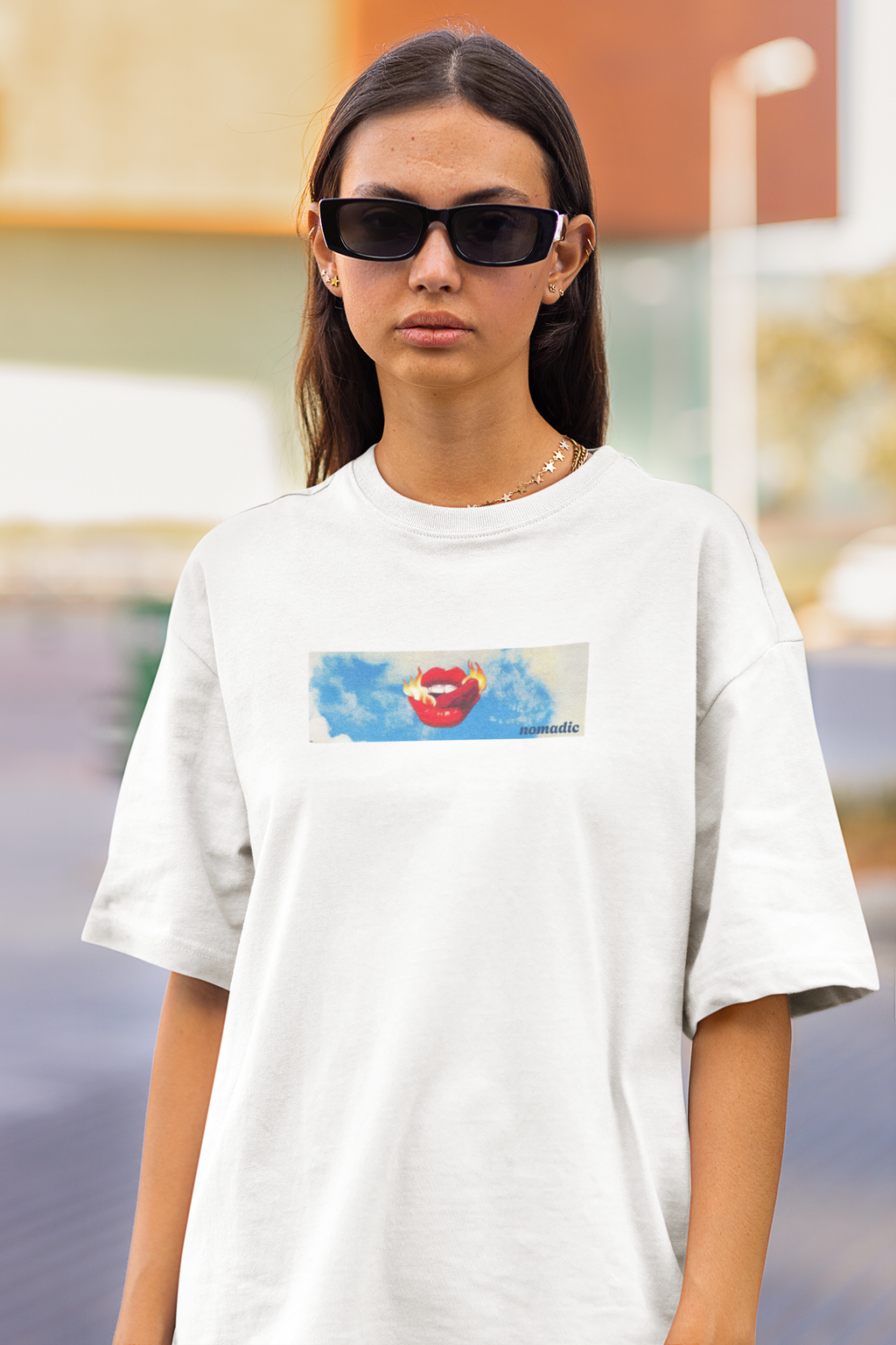 Naughty Lips oversized Tee