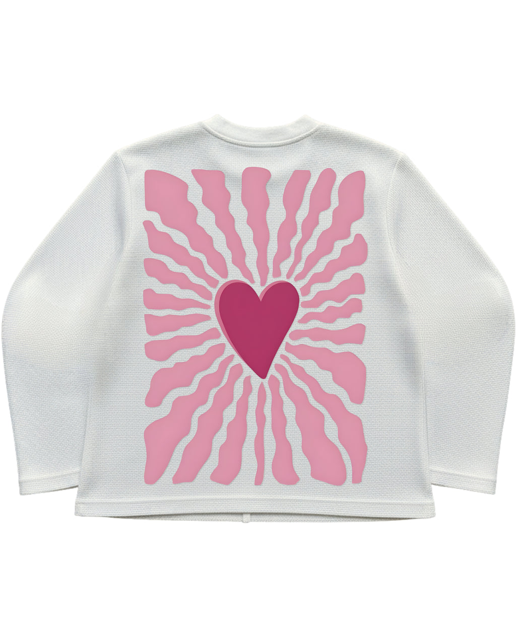 Off-white waffle knit oversized full-sleeve Back Design