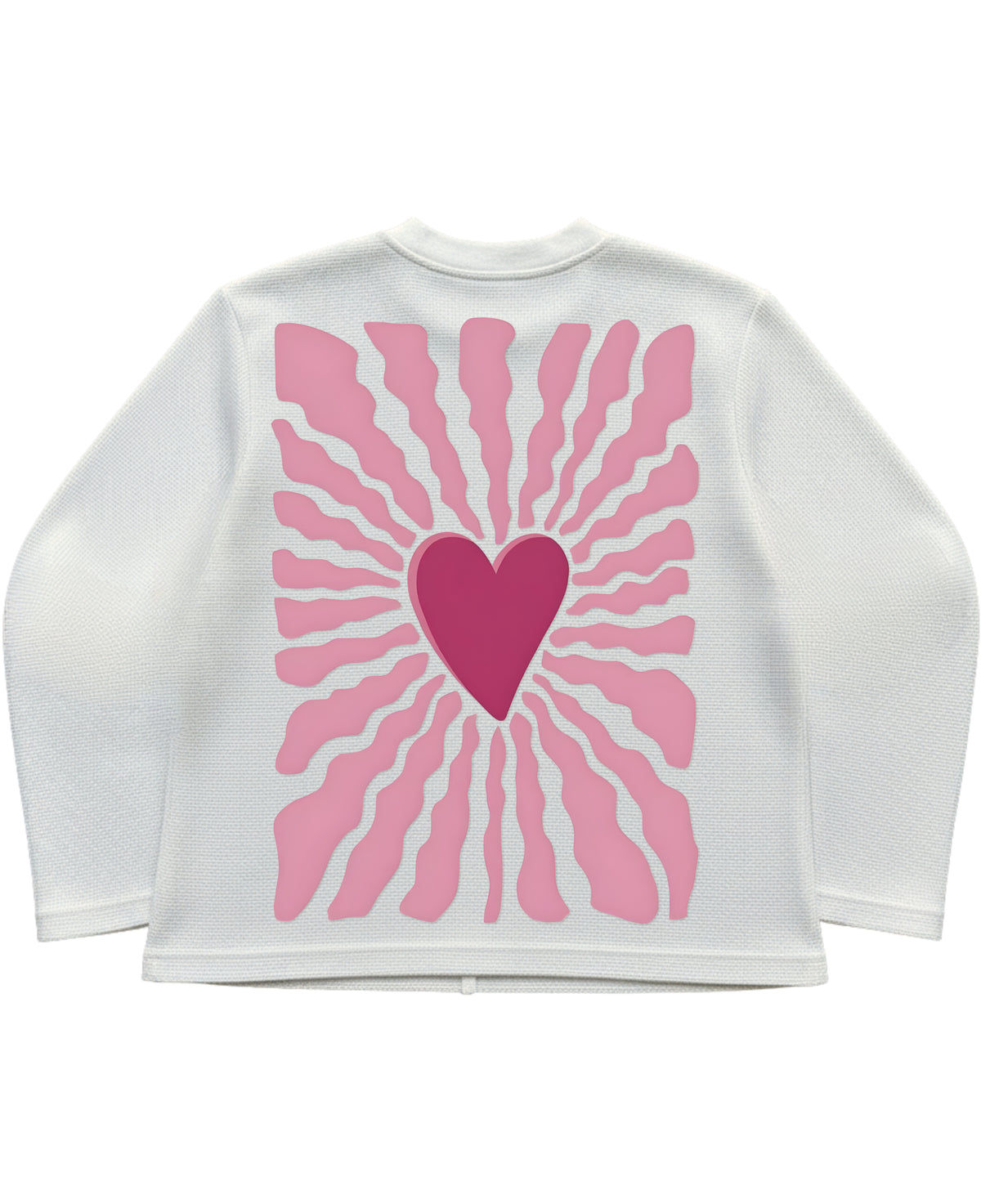 Off-white waffle knit oversized full-sleeve Back Design