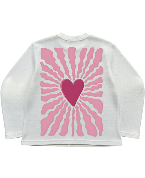Off-white waffle knit oversized full-sleeve Back Design