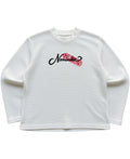 Off-white waffle knit oversized full-sleeve Front Design