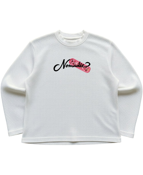 Off-white waffle knit oversized full-sleeve Front Design