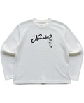 Off-white waffle knit oversized full-sleeve Front Design