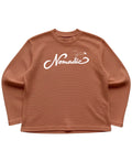 Brown waffle knit oversized full-sleeve Front Design