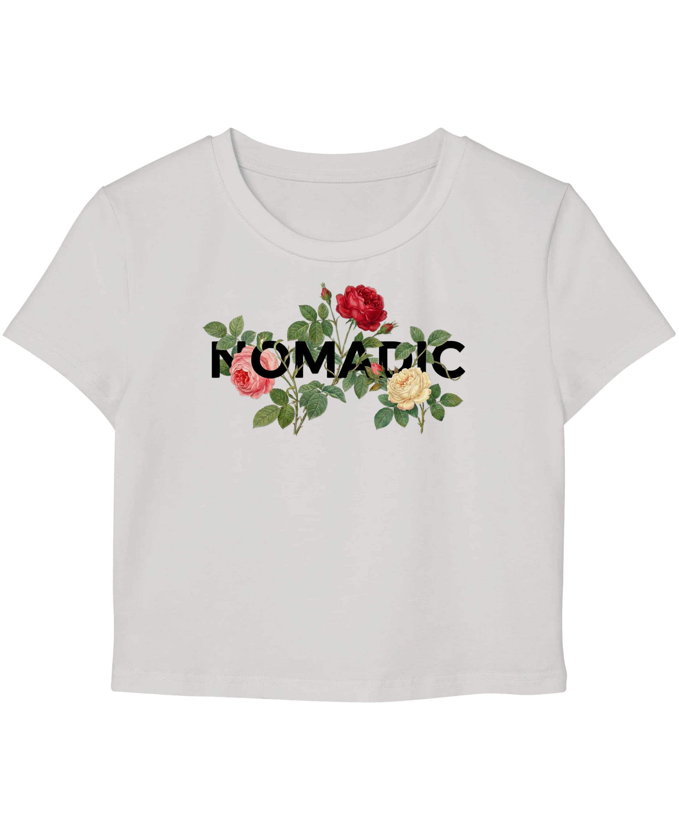 White Baby Tee Front Design